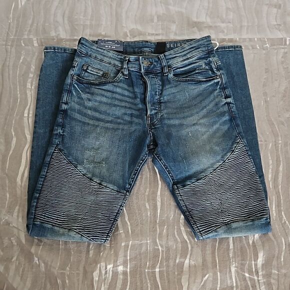 H&M Men Skinny Jeans 30 Light Blue Washed - Picture 12 of 16